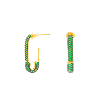 Σκουλαρίκια Παραμάνα σε Ασήμι με Ζιργκόν σε 2 Χρώματα