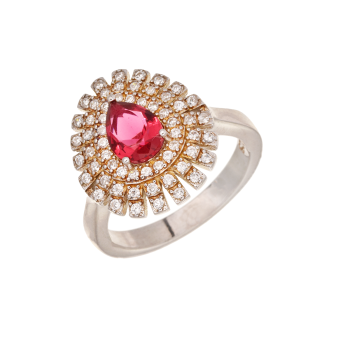 Δαχτυλίδι Ροζέτα σε Ασήμι 925 με Ζιργκόν σε 2 Χρώματα
