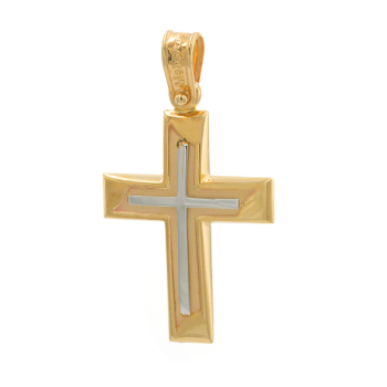 Gold Cross 9K with Double Colour