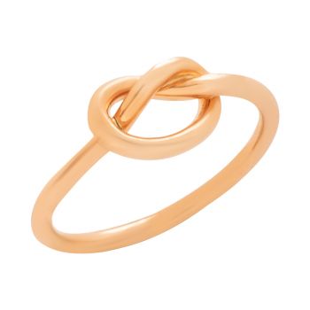 Δαχτυλίδι κόμπος σε ροζ χρυσό Κ14