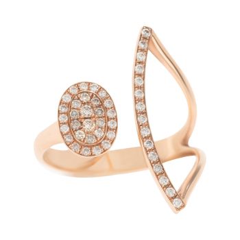 Δαχτυλίδι σε Ροζ Χρυσό Κ18 με Διαμάντια 