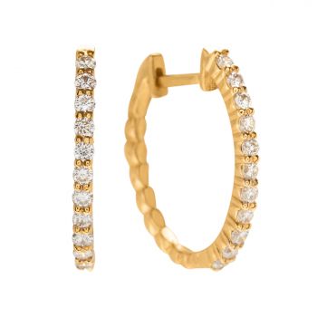 Σκουλαρίκια σε Χρυσό Κ18 με Διαμάντια
